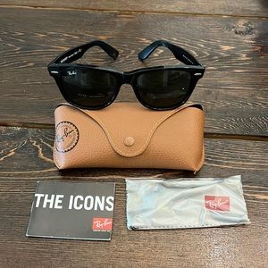 Ray Ban black WAYFARER.  Only worn five times.